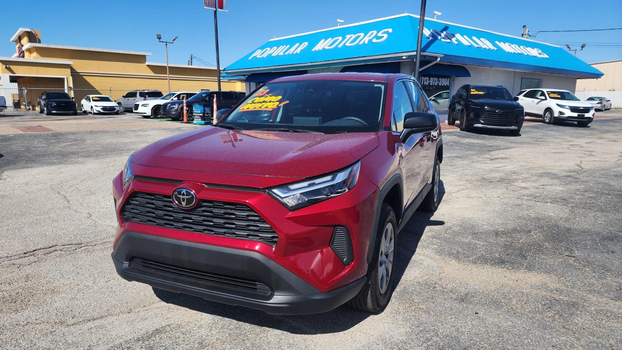 2023 Red Toyota RAV4 LE (2T3H1RFV9PW) with an 2.5L L4 DOHC 16V engine, 8A transmission, located at 1842 Wirt Road, Houston, TX, 77055, (713) 973-3903, 29.805330, -95.484787 - Photo #0